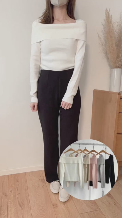 24YR0201 Off Shoulder Neck Top