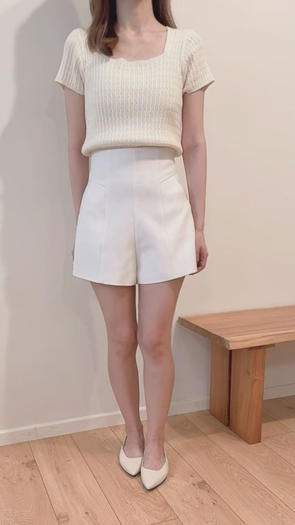 24YR0739 方領麻花線Top